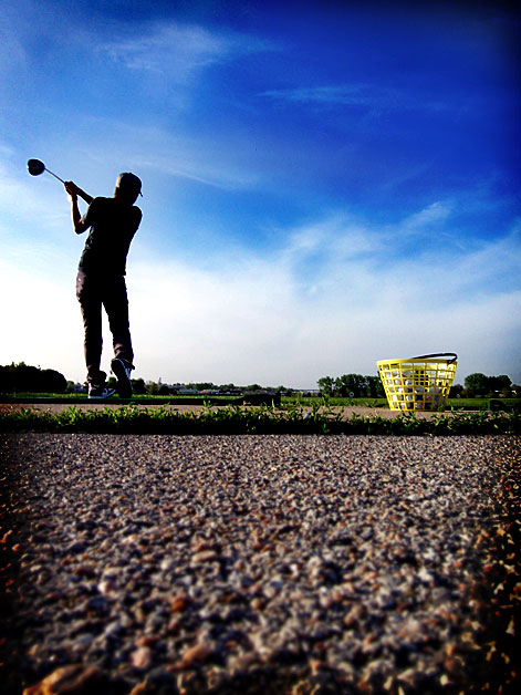 Dave golfing